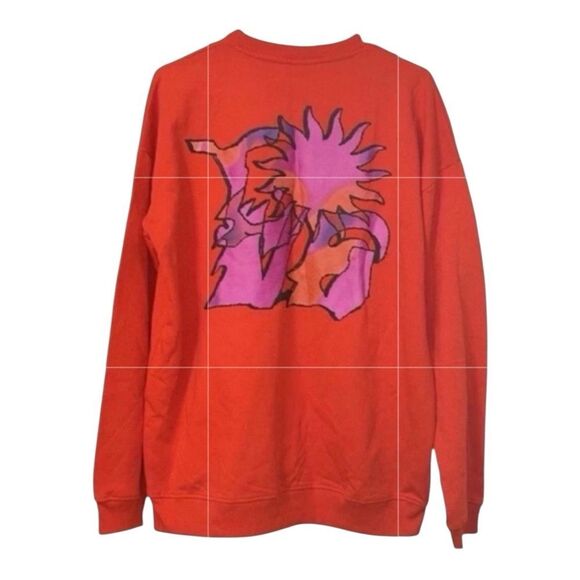 Zara Men's Orange Pullover Crewneck
Sweatshirt(Size Medium) - Picture 4 of 9